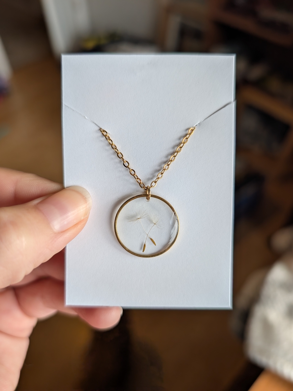 Handmade Dandelion Wish Necklace